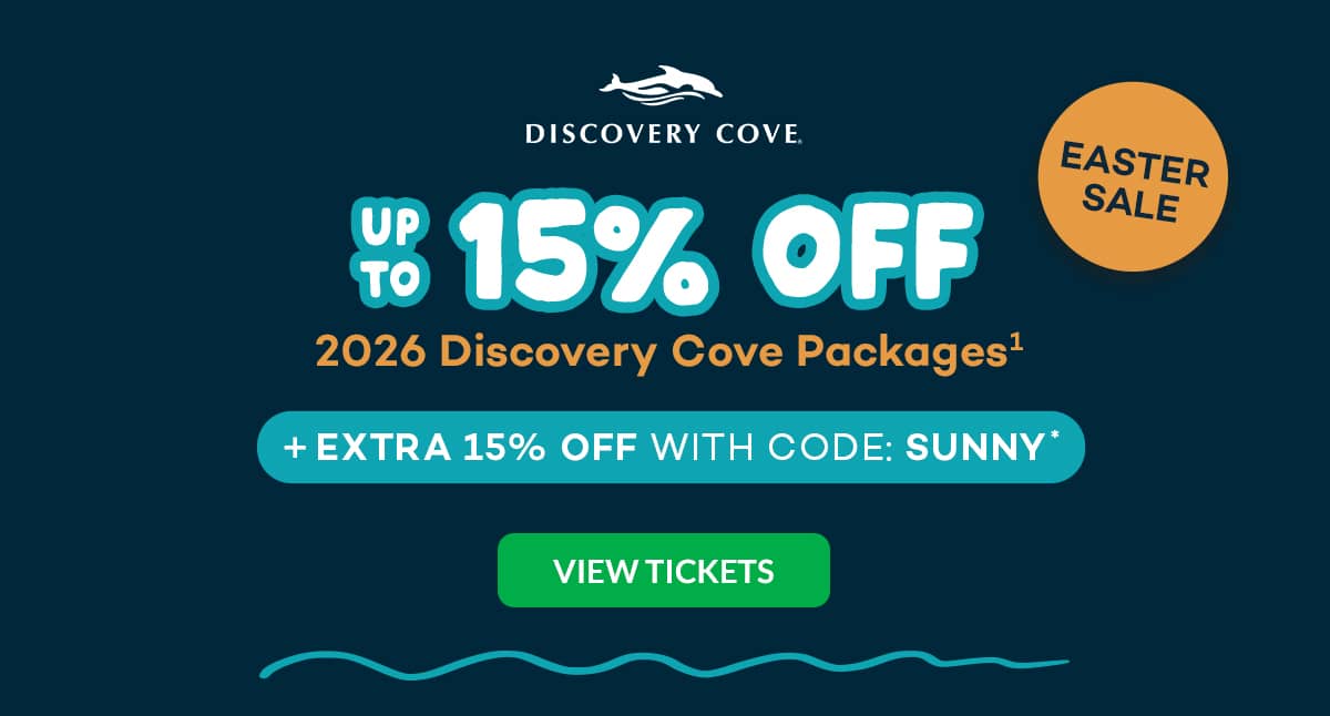 15% OFF Discovery Cove Packages 1
