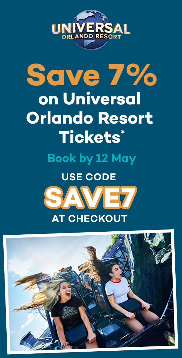 Save 7% with code SAVE7* Book by 12 May