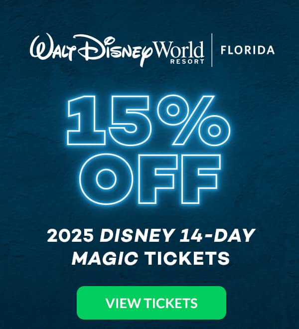 15% OFF 2025 Disney 14-day Magic Tickets