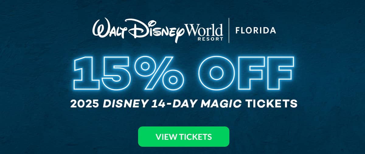 15% OFF 2025 Disney 14-day Magic Tickets