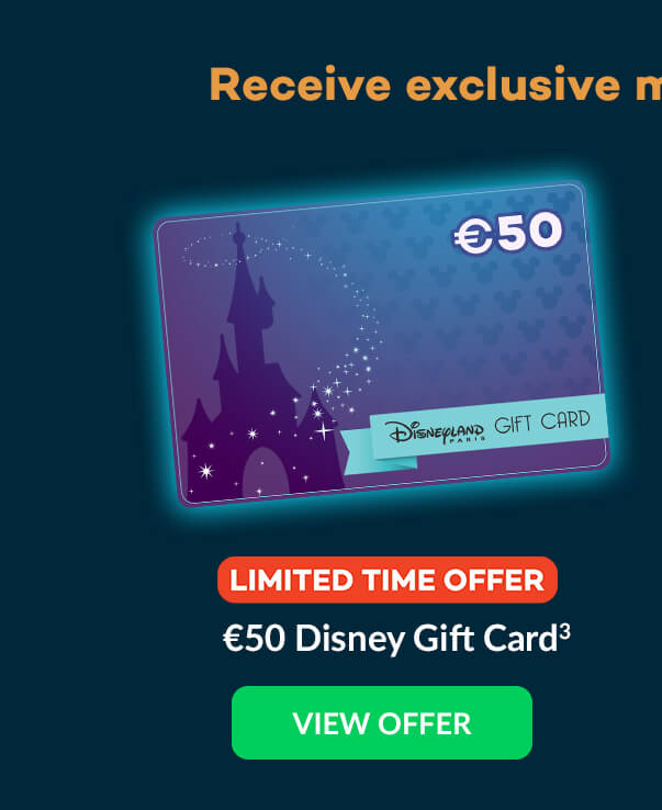Up to €50 Disney Gift Card(3)