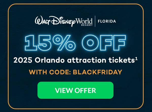 15% OFF Orlando attraction tickets(1)