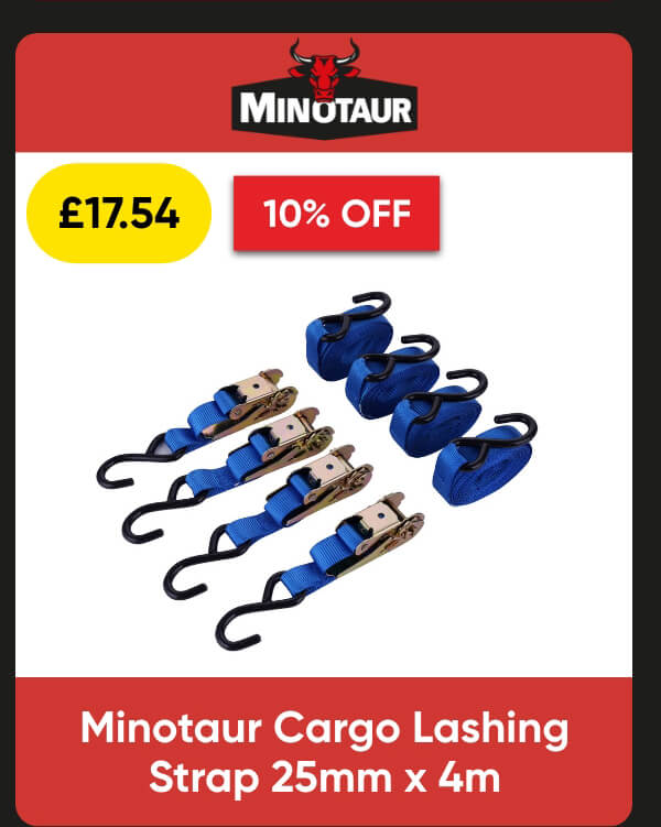 Minotaur Cargo Lashing Strap 25mm x 4m