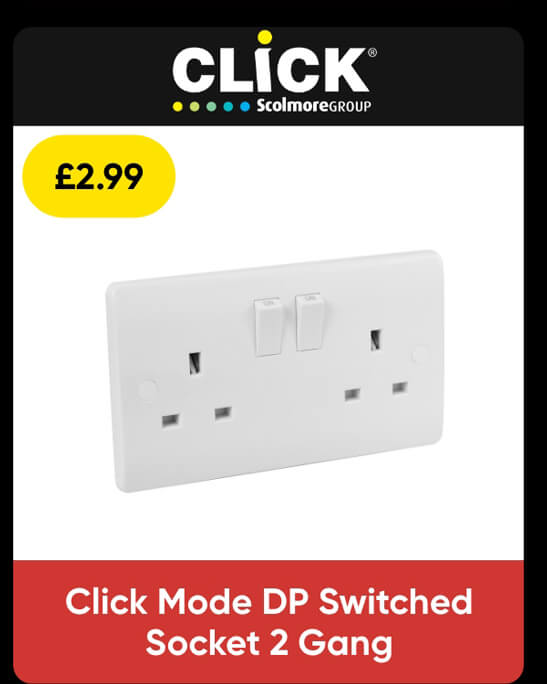 Click Mode DP Switched Socket 2 Gang