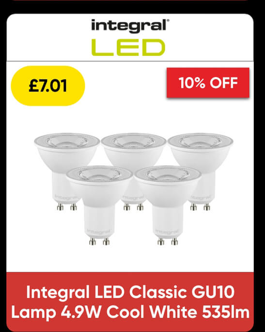 Integral LED Classic GU10 Lamp 4.9W Cool White 535lm
