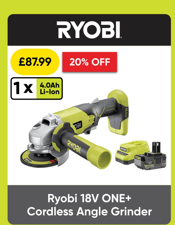 Ryobi 18V ONE+ R18AG-140GP Cordless Angle Grinder 1 x 4.0Ah