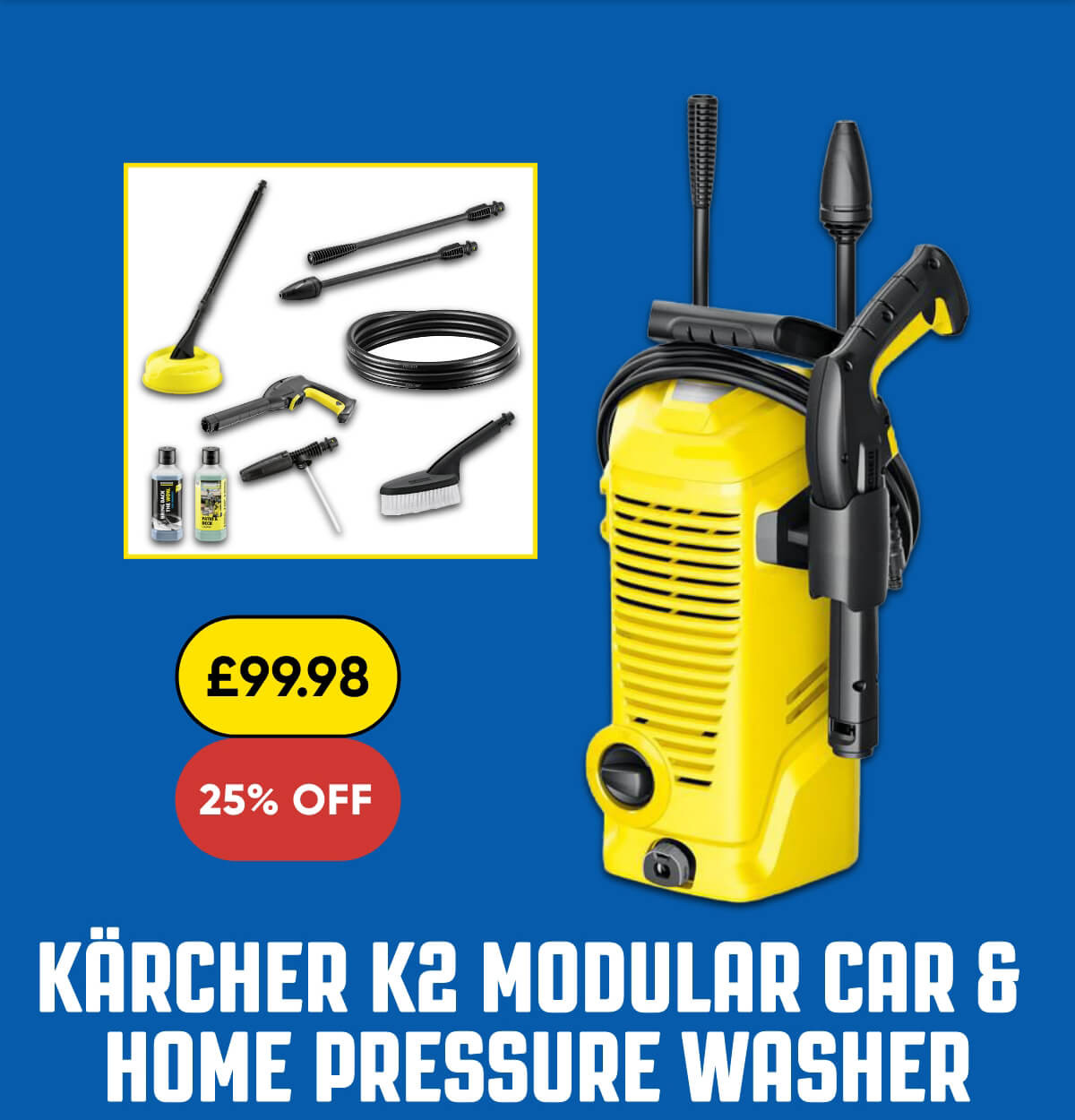 Kärcher K2 Modular Car & Home Pressure Washer 110 bar