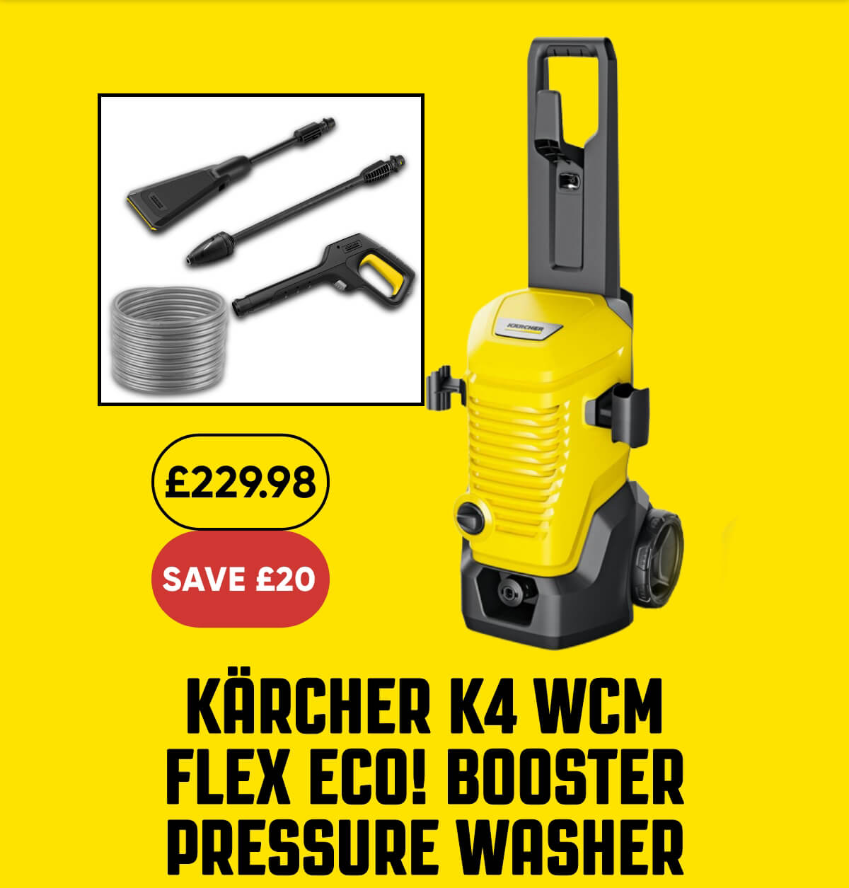 Kärcher K4 WCM Flex Eco!booster Pressure Washer
