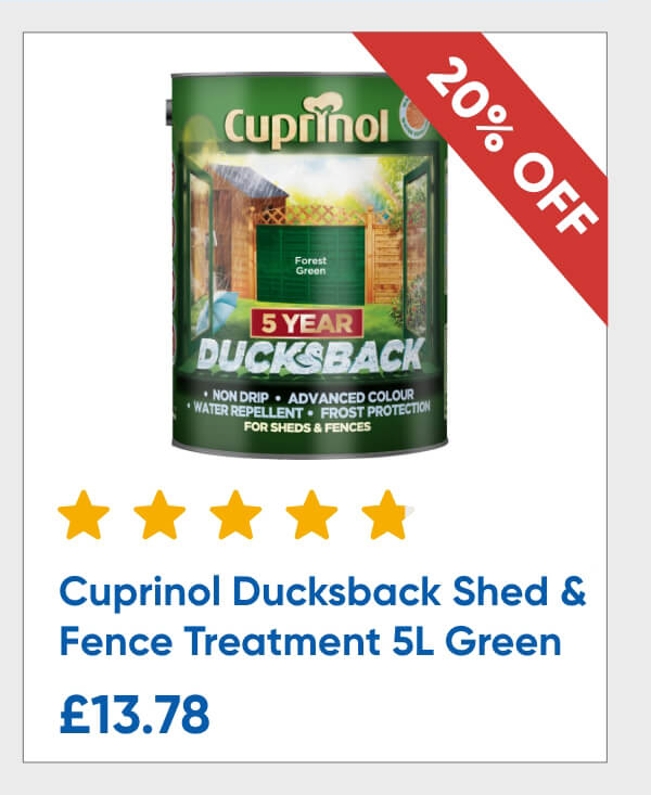 Cuprinol Ducksback Shed & Fence Treatment 5L Forest Green