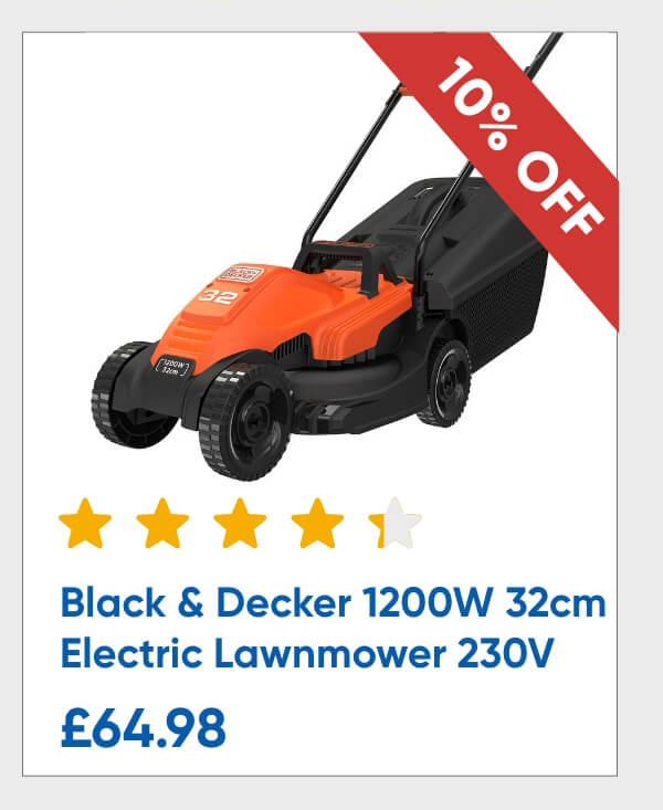 Black & Decker BEMW451 1200W 32cm Electric Lawnmower 230V