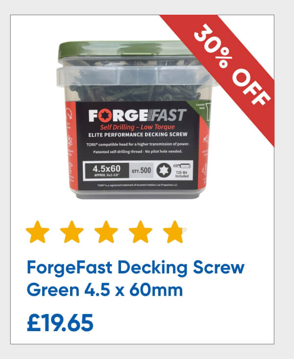 ForgeFast Decking Screw Green 4.5 x 60mm