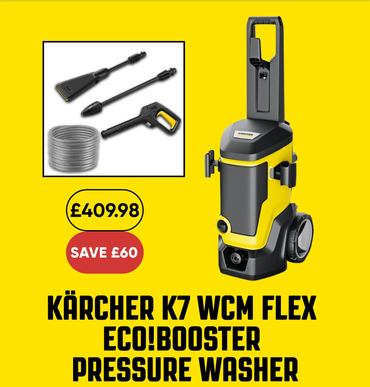 Kärcher K7 WCM Flex Eco!booster Pressure Washer 180 Bar