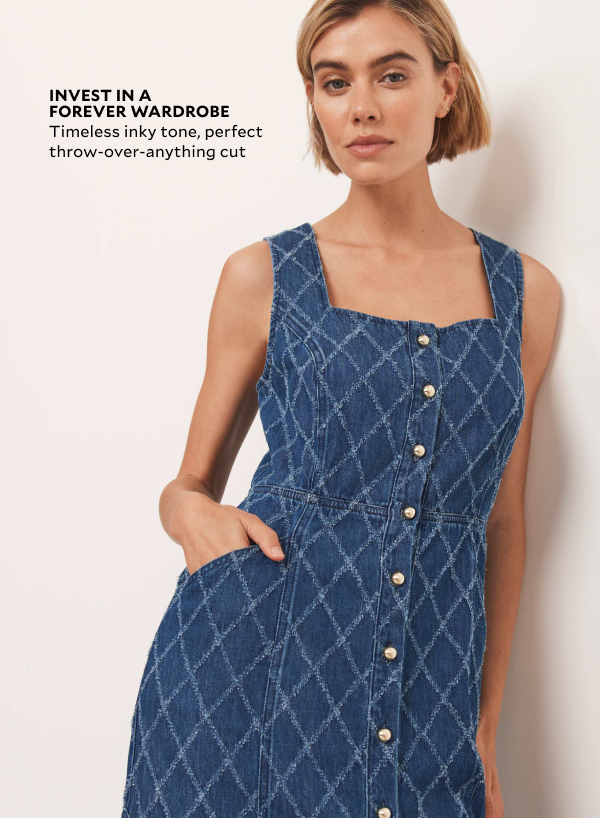 INVEST IN A FOREVER WARDROBE. Timeless inky tone, perfect throw-over-anything cut.