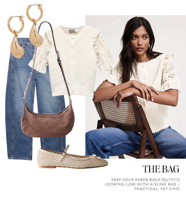 Keep your pared back outfits looking luxe with a sling bag – practical, yet chic  