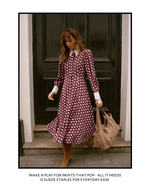 MAKE A PLAY FOR PRINTS THAT POP -ALL IT NEEDS IS SUEDE STAPLES FOR EVERYDAY EASE