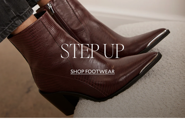 STEP UP. SHOP FOOTWEAR.