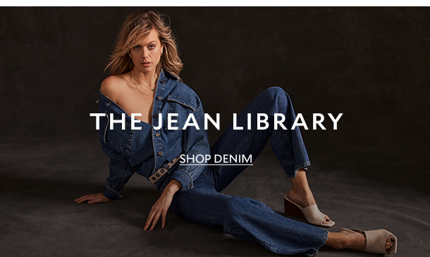 THE JEAN LIBRARY. SHOP DENIM. 