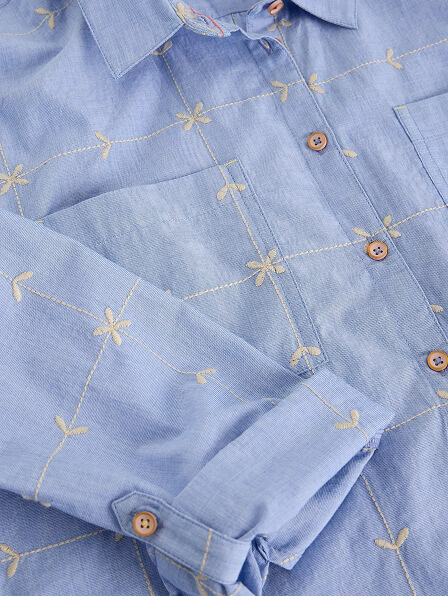 Shop Sophie Collared Embroidered Shirt