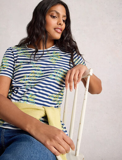 Shop Abbie Crew Neck Short Sleeve Tee