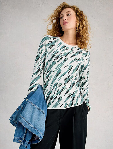 Shop Clara Long Sleeve Tee Crew Neck