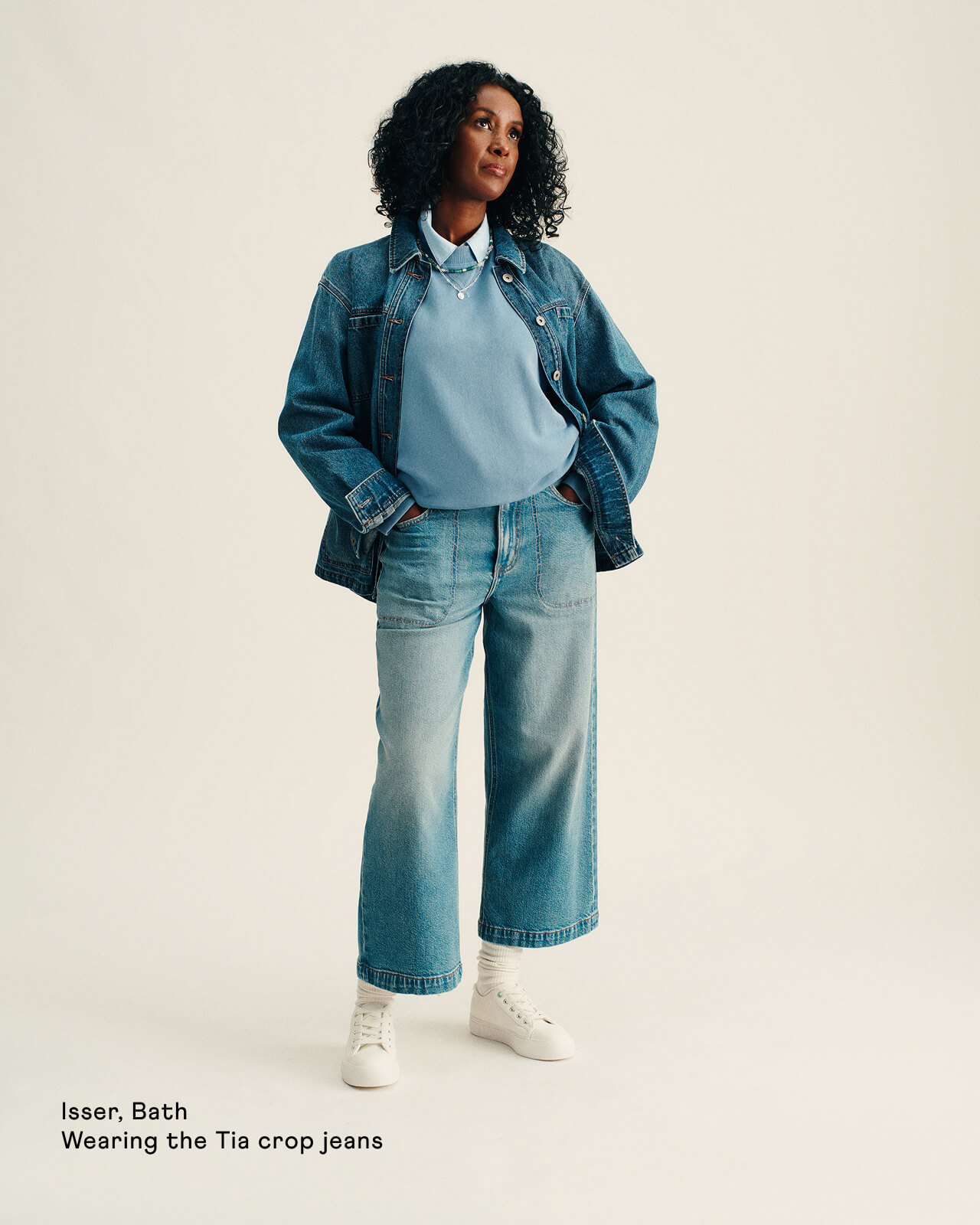 Isser, Bath. Wearing the Tia crop jeans