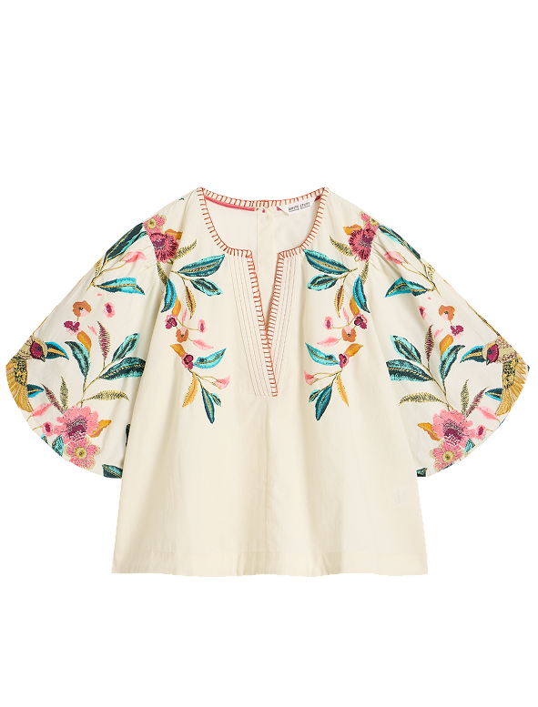 Shop Maeve Embroidered Top