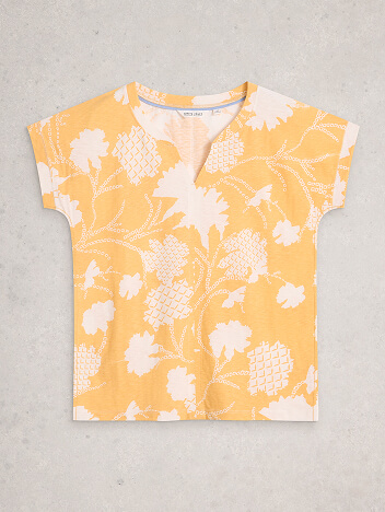 Shop Nelly Notch Neck Print TShirt