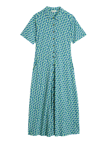 Shop Rau Jersey Collared Midi Dress