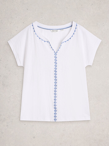 Shop Nelly Plain Embroidered Tee