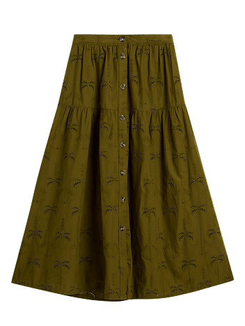 Shop Ruben Broderie Midi Skirt