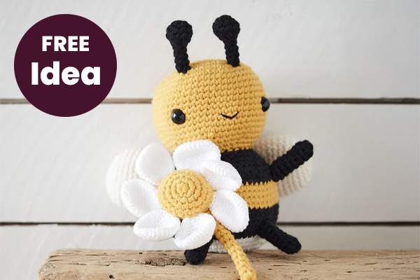 How to Crochet an Amigurumi Bee Image