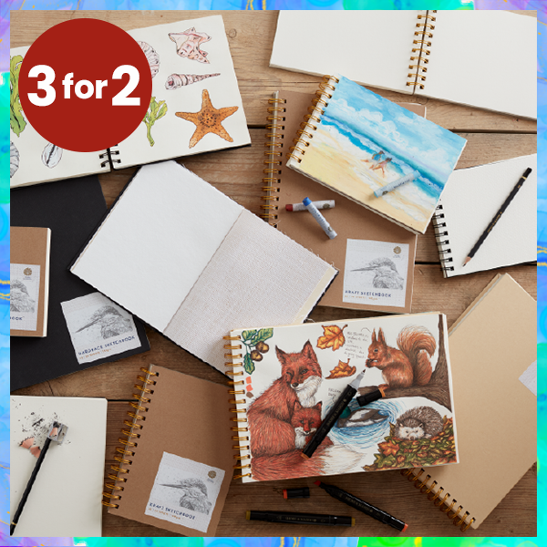 3 for 2 sketchbooks