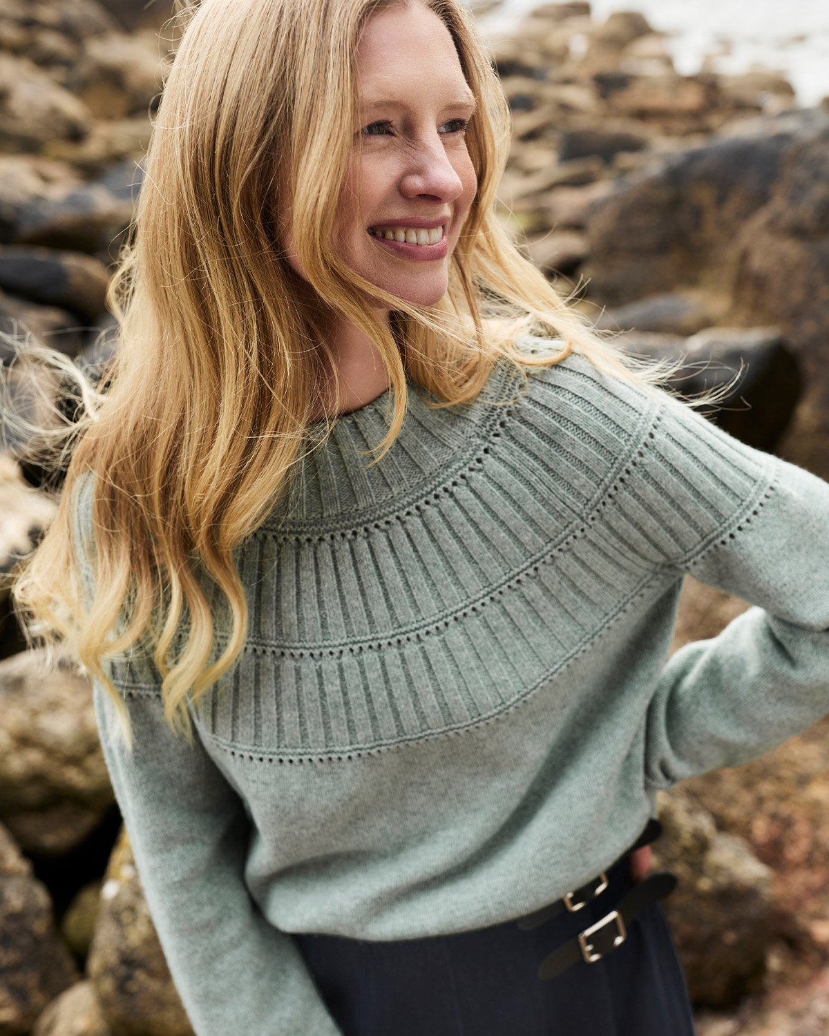 Rib Stitch Yoke Jumper