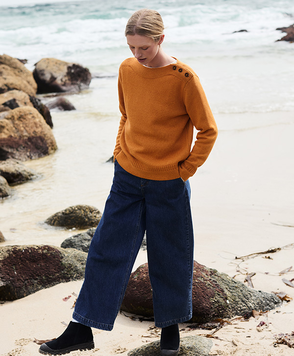 Button Detail Gansey Jumper