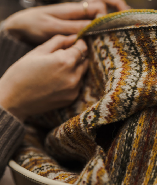 Image of knitwear being made
