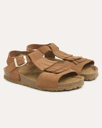 Fringe Suede Sandals