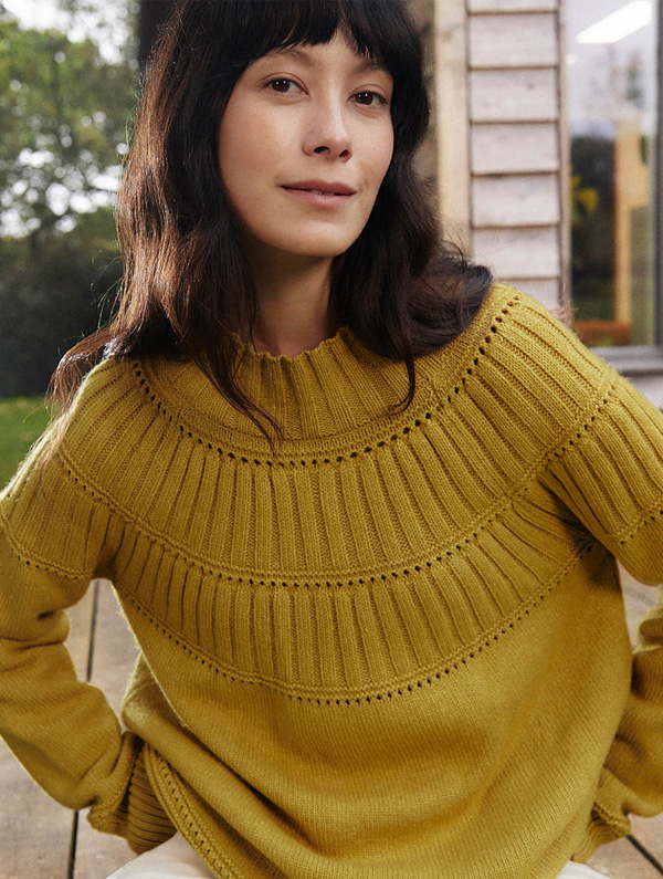 Textured Yoke Jumper