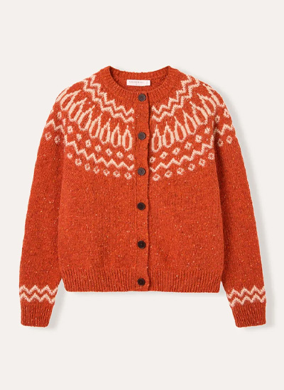 Donegal Two Tone Fair Isle Cardigan
