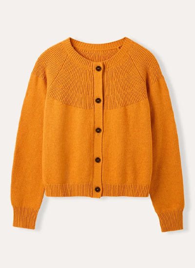 Textured Yoke Cardigan