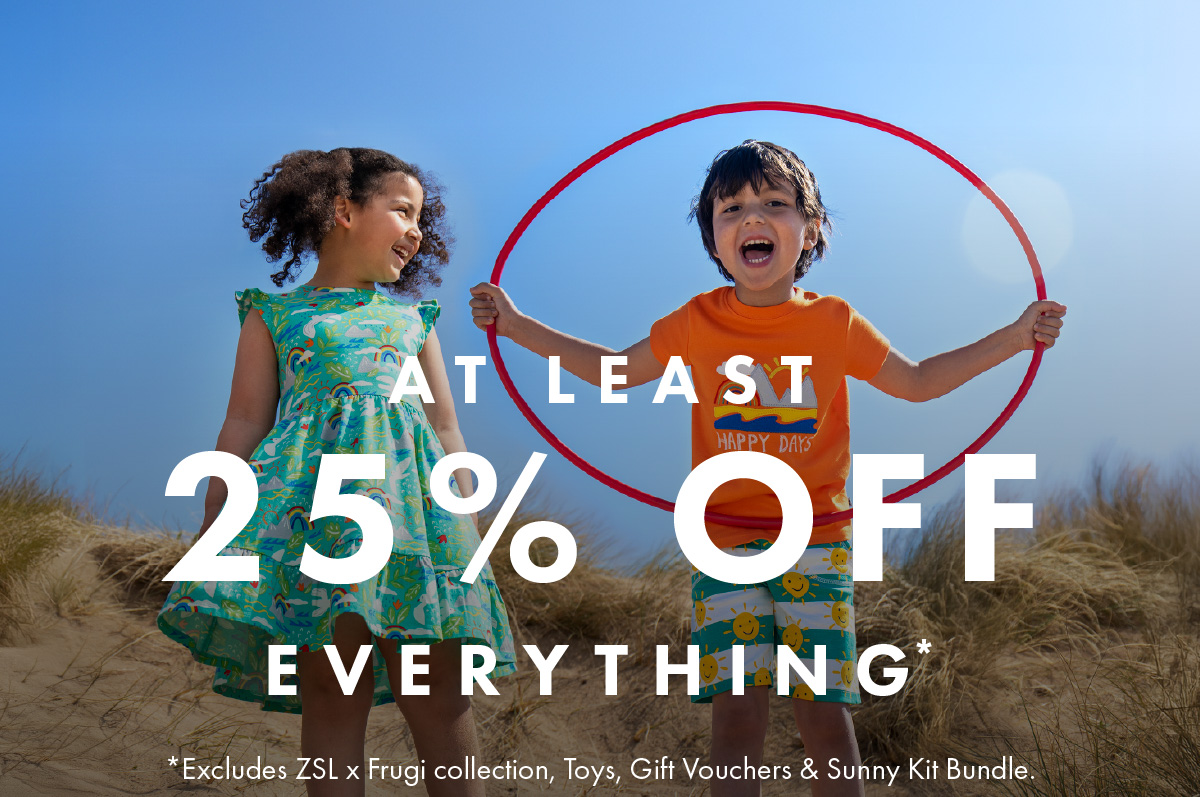 At least 25% off everything
