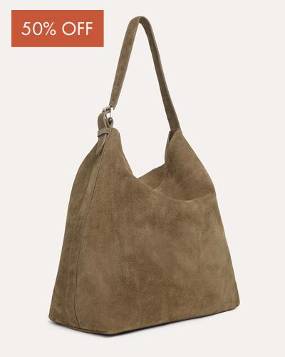 Suede Slouchy Shoulder Bag