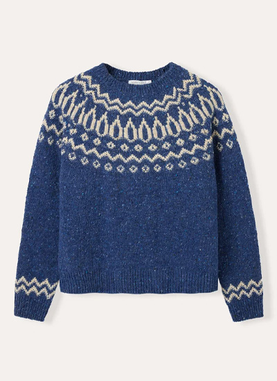 Donegal Two Tone Fair Isle Jumper