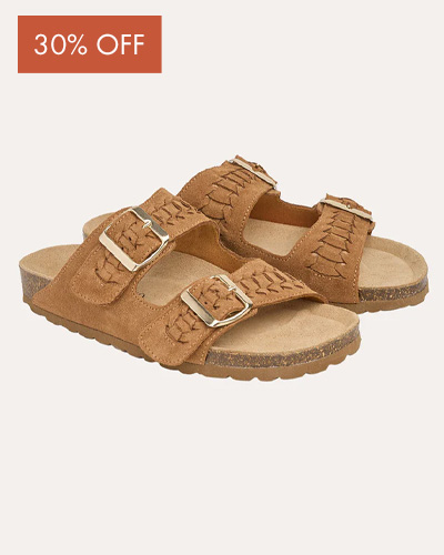 Plait Detail Slide Sandals
