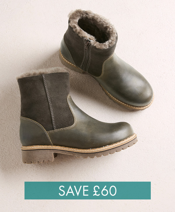 Water Resistant Sheepskin Lined Ankle Boots