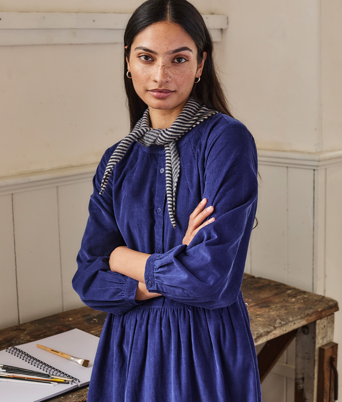 Baby Cord Midi Dress