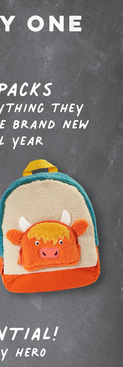 Backpacks carry everything they need for the brand new school year 