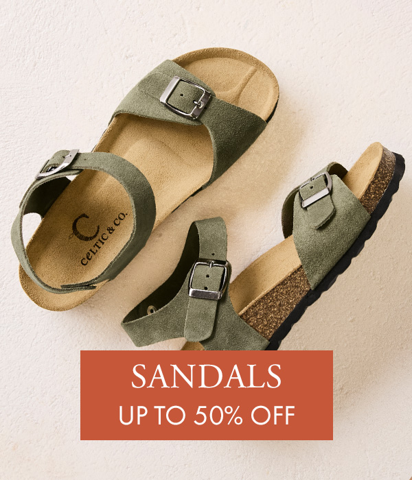 Up to 50% off Sandals