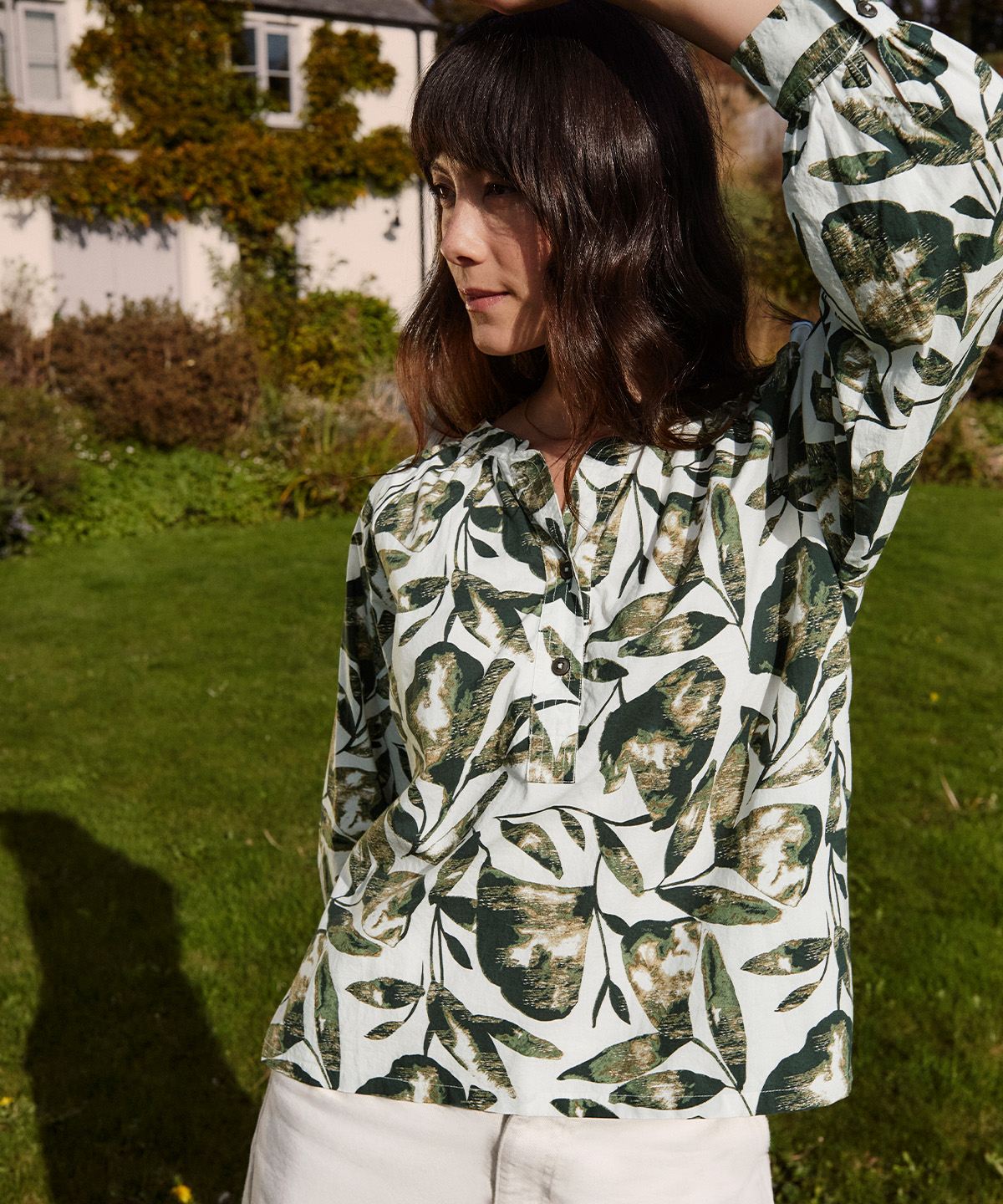 Gathered Woven Blouse