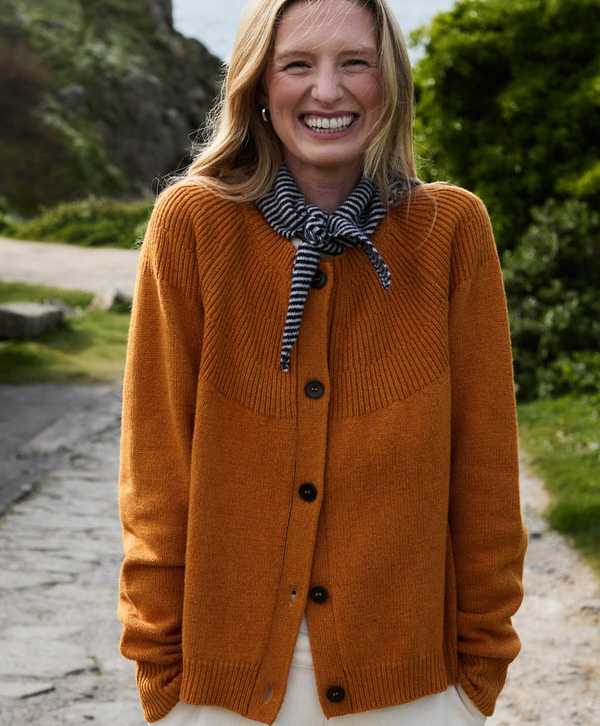 Textured Yoke Cardigan