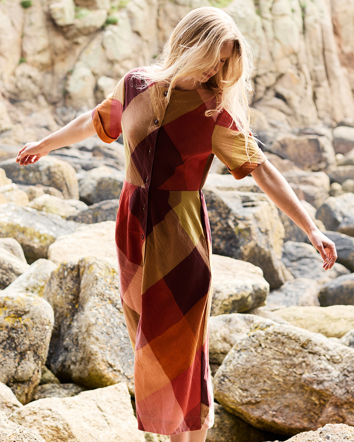 Bias Cut Midi Dress